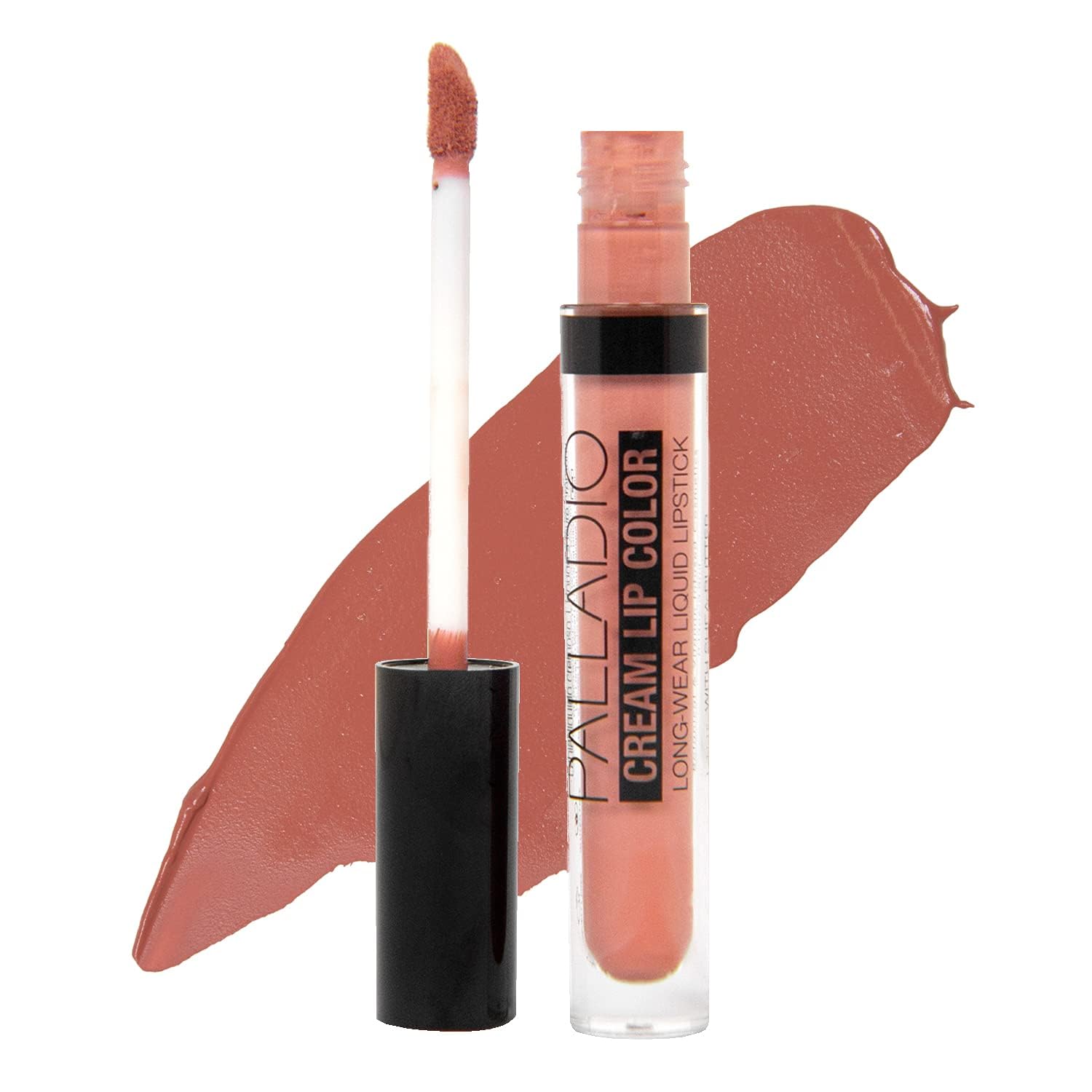 Palladio Long-Wear Cream Lip Color Liquid Lipstick, transfer proof high intensity color pigment, smooth lightweight formula, cream color matte finish, all day wear (B. Day Suit) โ image 1