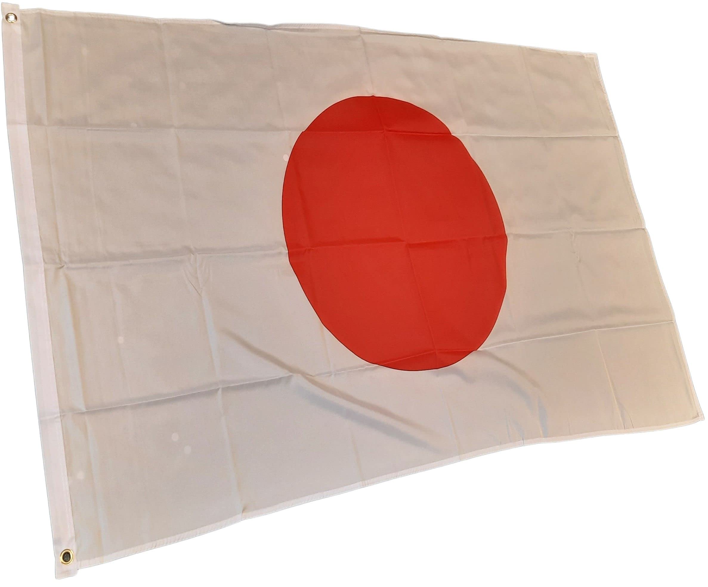 NWFlags Japan Flag 3ft x 2ft 75d Premium Polyester Suitable For Flagpoles | Strong Polyester 3x2 foot material Japanese flag with Eyelets