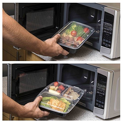 Mixed Meal Prep Containers Set Bento Lunch Boxes / Restaurant Food Storage Portion Control