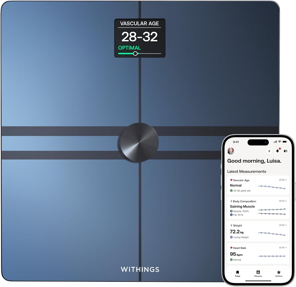 Withings Body Comp Scale for Body Weight and Analysis Wi-Fi Bluetooth Color