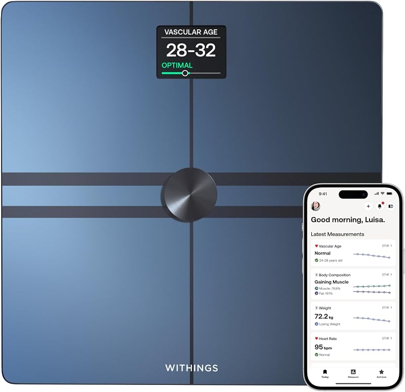 Withings Body Comp Scale for Body Weight and Analysis Wi-Fi Bluetooth Color
