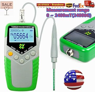 Td8620 Magnetic Field Tester Hand Held Digital Gauss Meter Precision Surface Magnetic Flux Meter Mt Gs Measurement Range 0 2400mt Amazon Com