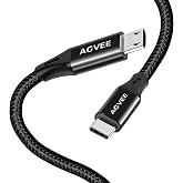 AGVEE 2 Pack 10ft USB-C to Micro USB Cable | Type-C OTG Charger Data Transfer Cord Adapter for PS4 XBox Controller, Kindle, Samsung LG Old Android Phone