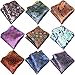 WeiShang Mens Printing patterns Pocket Square Handkerchief (pack of 9) (Style 06)
