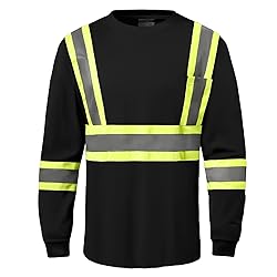 DPSAFETY Hi Vis Safety Long Sleeve Shirts，High