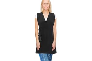 Holibanna Hair Stylist Apron V Neck Mesh Back Salon Apron Breathable Barber Vest for Women Comfortable Workwear 31.88X27.16 I