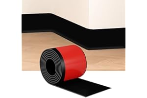 ROUIXSEN Black Wall Molding Trim 3 Inch x 40 Feet, Wall Base Baseboard Molding Trim Flexible Self Adhesive Rubber Wall Base Moulding Trim Peel and Stick Design Home Decoration Skirting Line