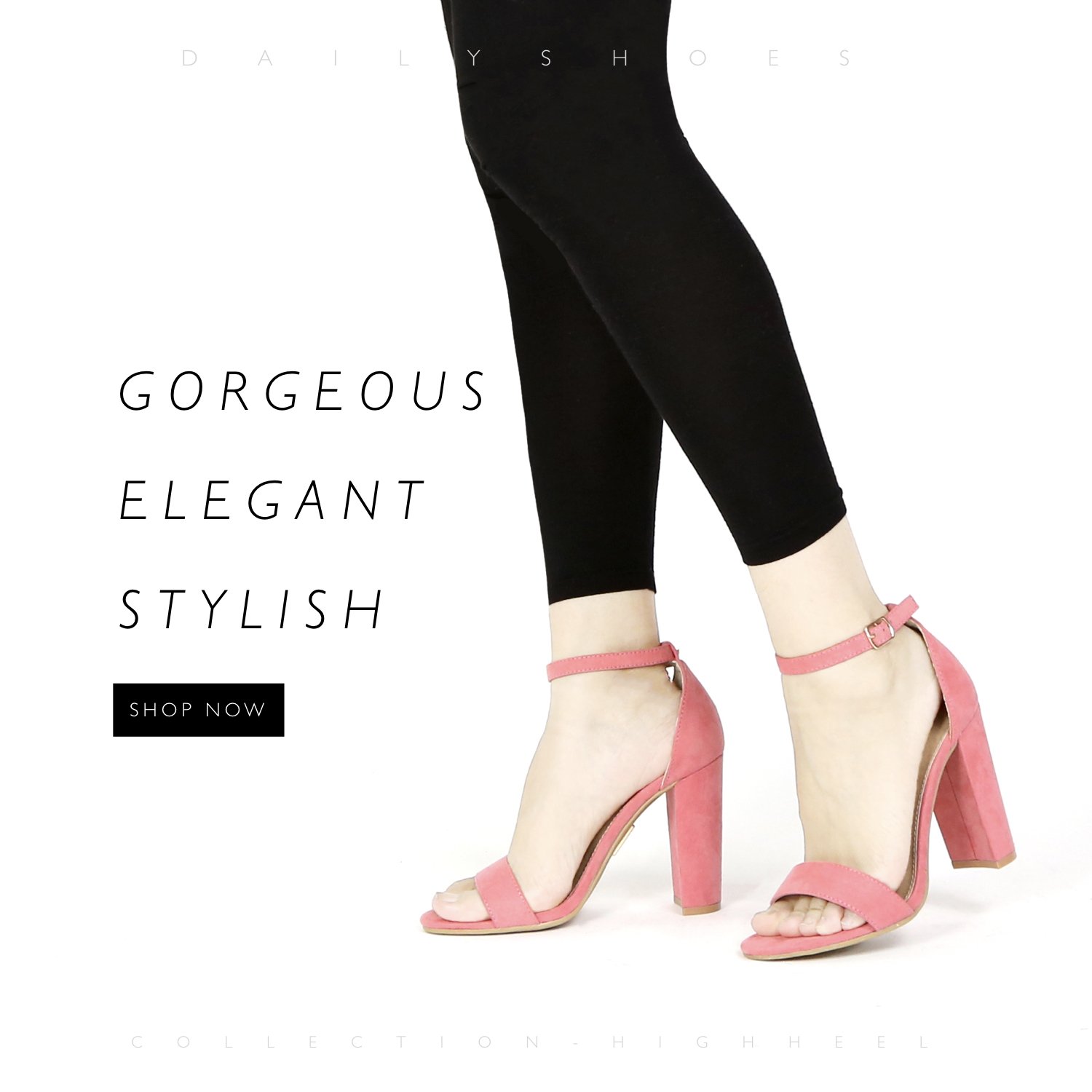 DailyShoes Women's Fashion Chunky Heel Sandal Open Toe Wedding Pumps with Buckle Ankle Strap Party Evening Shoes - Image 3