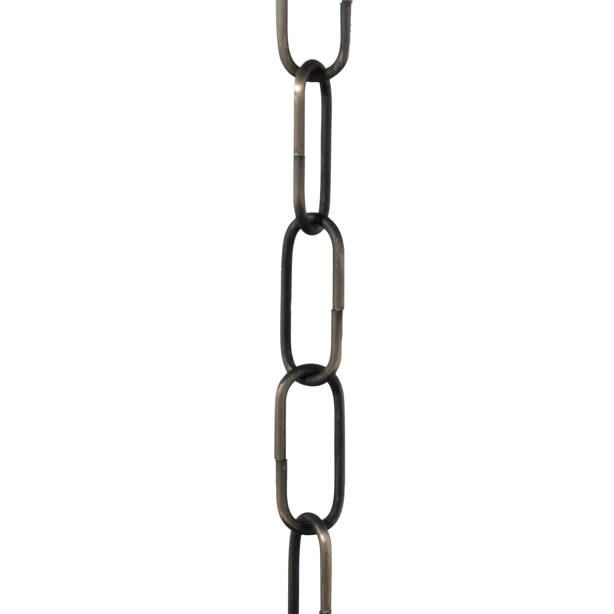 ElekTek 2m Pack Antique Brass Rustic Open Link Chain for Chandelier and Lighting Medium 38mm x 15mm