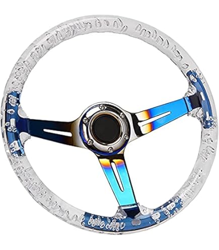 Amazon.com: NRG Innovations Blue Wood Wheel, 350mm, 3 Spoke