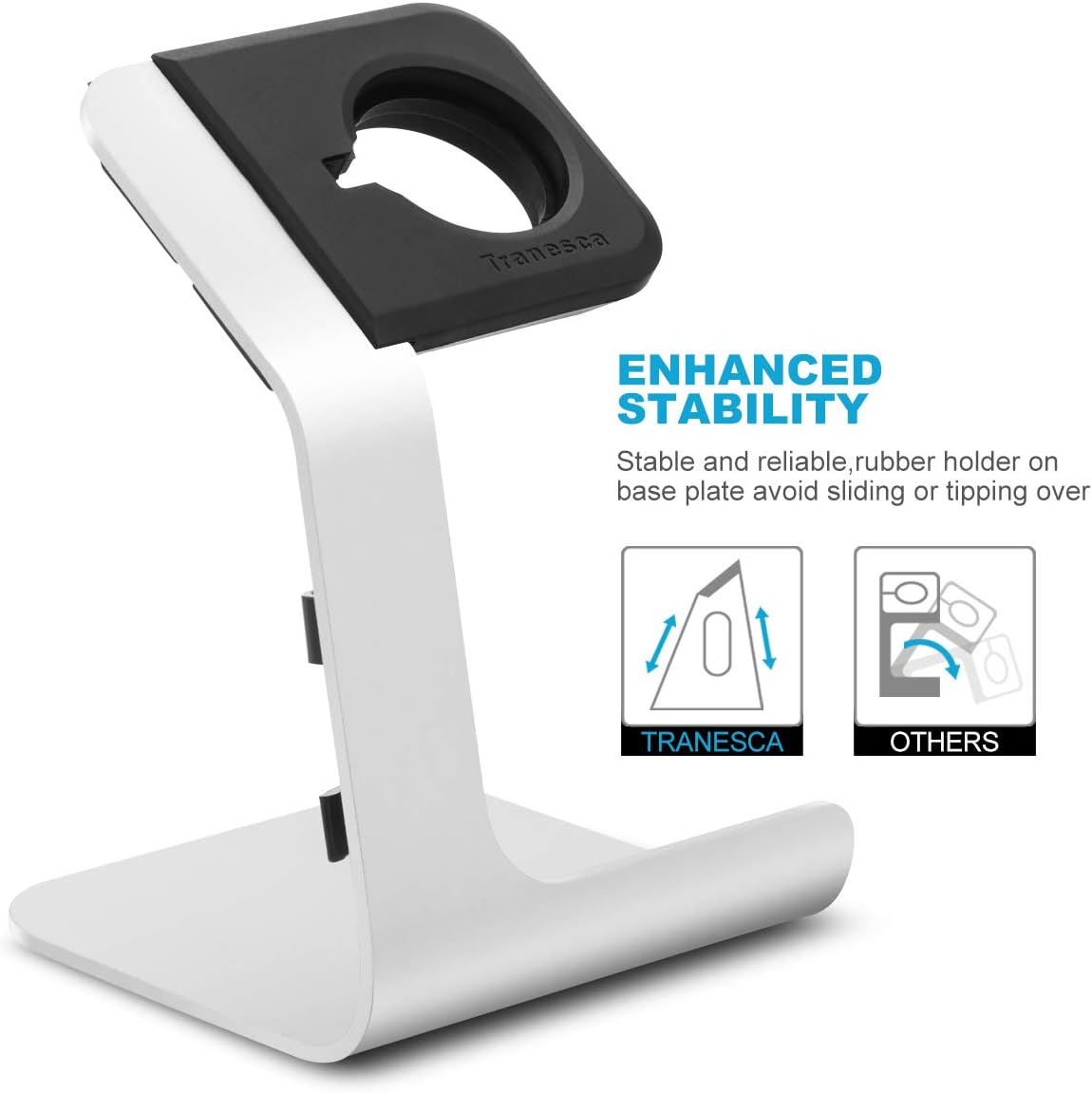 Tranesca Aluminum Watch Stand for Multiple Brand smartwatches - Stand only (Compatible with Michael Kors, Armani, Diesel, Fossil and More, Must Have smartwatch Accessories): Electronics