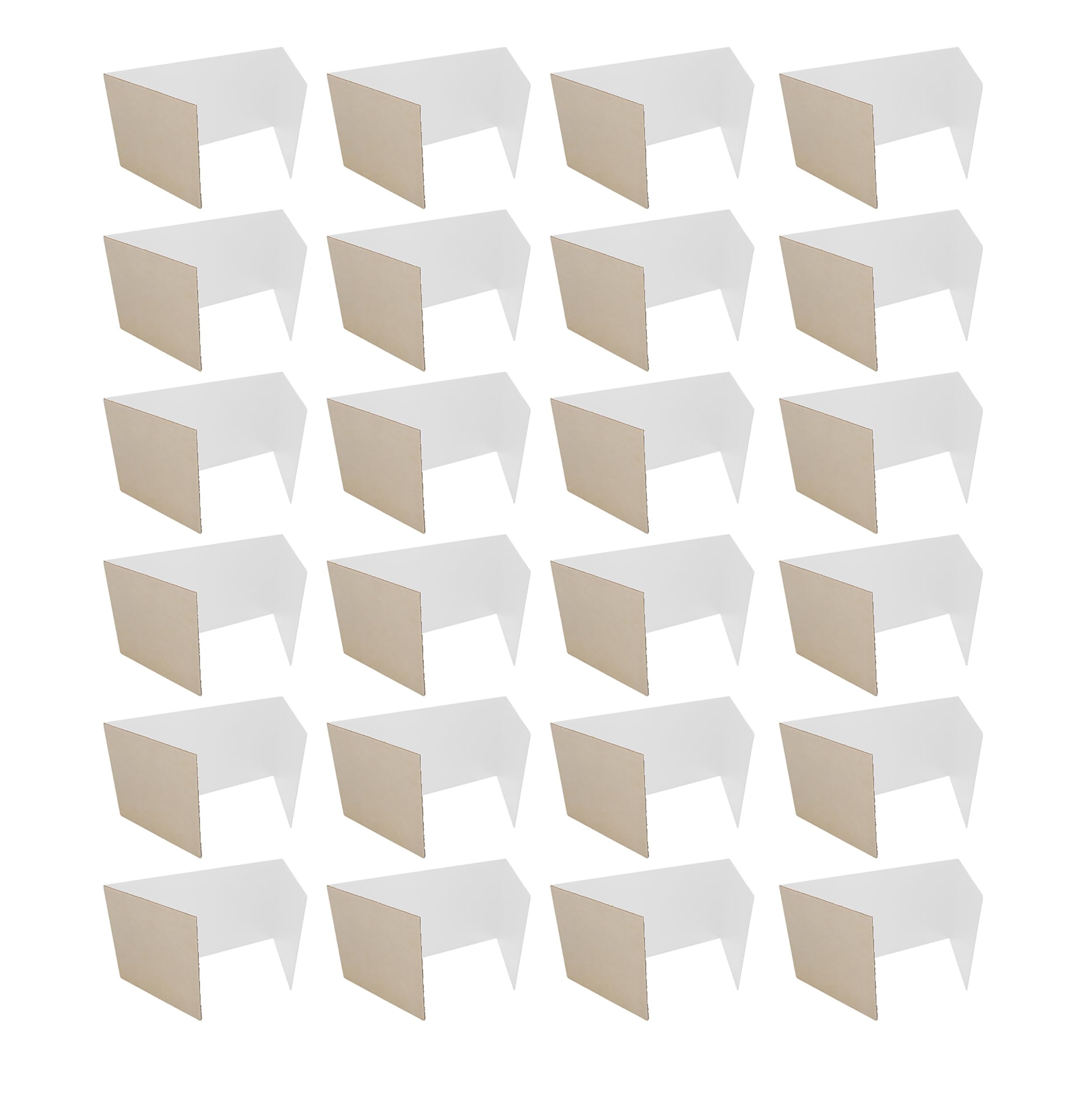 Flipside Products Flipside Corrugated Privacy Shield, White, 18″ x 48″, Pack of 24