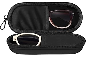 reiliva Dual Glasses Case PU Hard Shell Multiple Eyewear Storage Box Shockproof Portable Travel Double Sunglasses Glasses Org