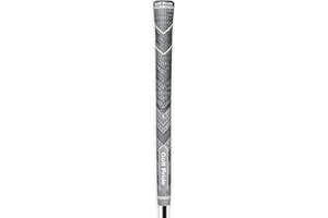 Golf Pride MCC Plus4 Golf Club Grip - All-Weather Hybrid Grip with Larger Lower Hand - Brushed Cotton Cord & Pebbled Texture - Grey