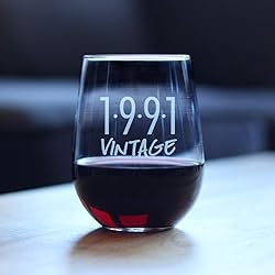 Bevvee Vintage 1991 Stemless Wine Glass - 34th