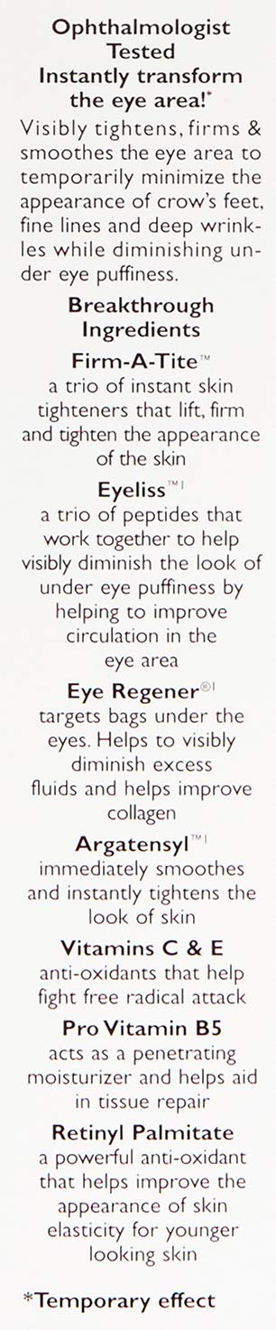Peter Thomas Roth Instant FIRMx Eye Temporary Eye Tightener, Smooth and Tighten the Look of Crow's Feet, Fine Lines, Deep Wrinkles and Puffiness: Premium Beauty