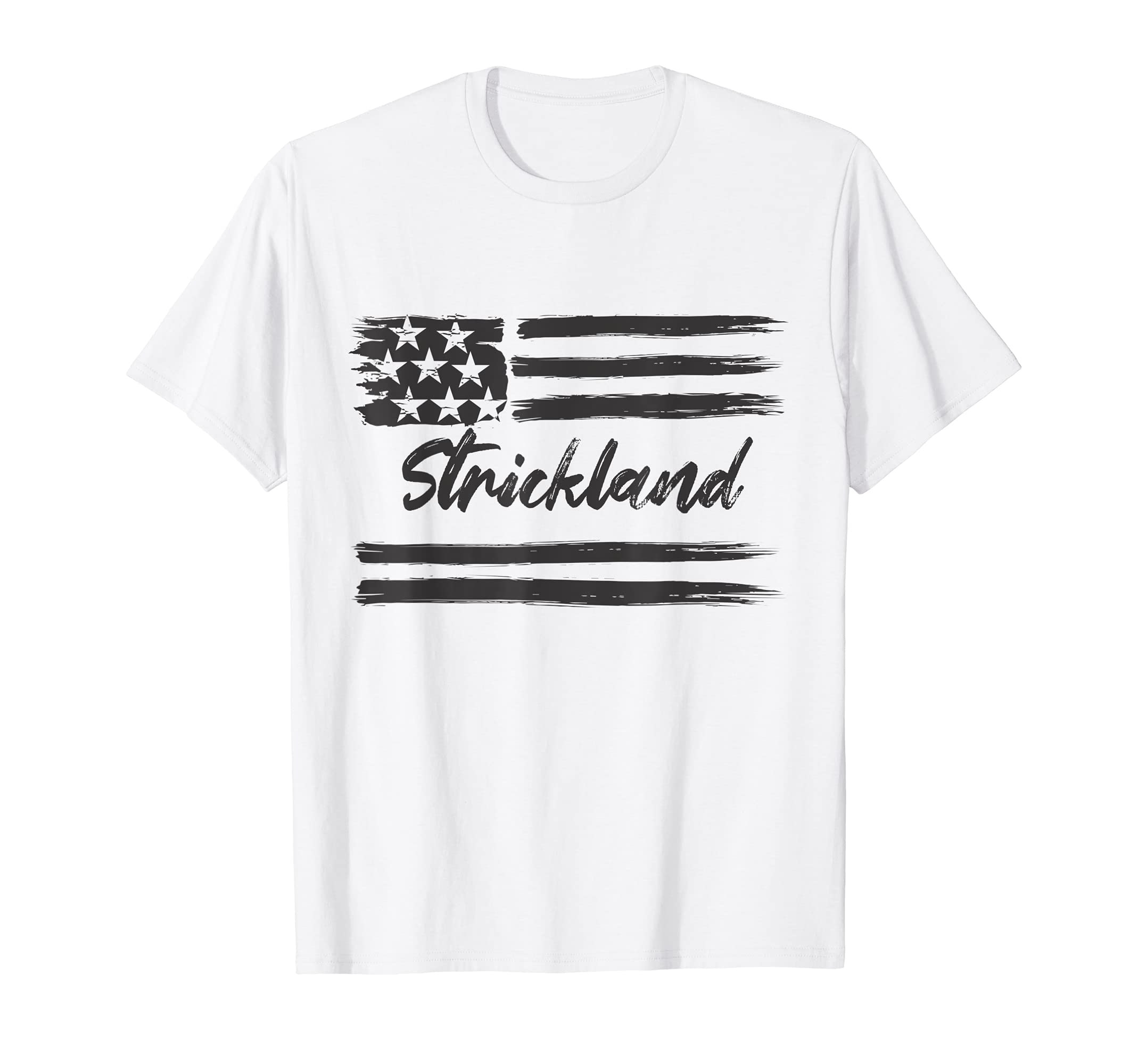 Strickland - Personalized Name, Stars and Stripes, USA Flag T-Shirt
