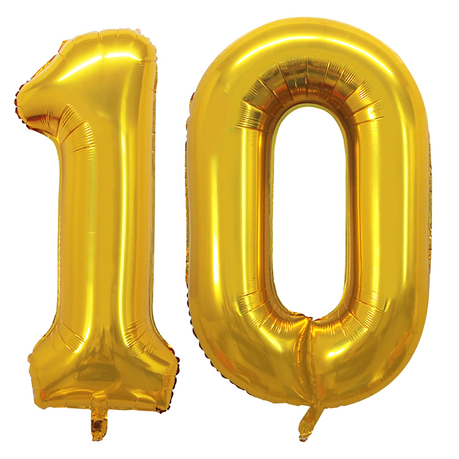 Photo 1 of GOER Number 10 Balloons for 10th Birthday Party Decorations,42 Inch Jumbo Foil Helium Balloons for 10th Anniversary (Gold).