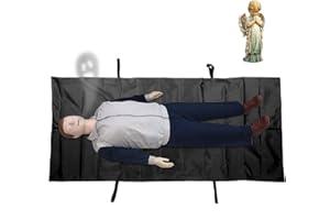 YULATIK 59.1" x 23.6" 210D Oxford Cloth Body Bag with 4 Handles and Center Zipper, Waterproof Bags Cadaver Disaster Pouch for Funerals, Hospitals, Transportation