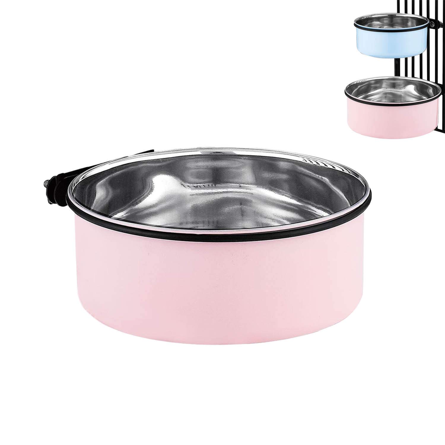Dog Hanging Cage Bowl,Pet Hanging Bowls for Crates and Cages,Stainless Steel Dog Bowls,Small Sized Dog Feeding Bowls and Water Bowls(850ml/1pcs）