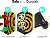Mistep Magnetic Dart Board 15 Inch Two Sided Darts Set with 12 Darts view 5