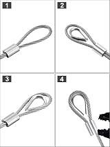 TooTaci 3mm Wire Rope 20M Stainless Steel Cable Kit with 10 Crimp Sleeves 8 view 3