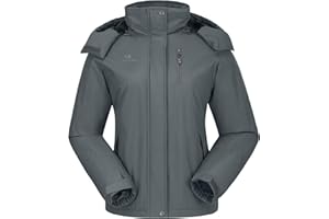 CAMELSPORTS Women's Waterproof Snow Ski Jakcet Fleece Warm Winter Coat Hooded Windproof Insulated Snowboarding Jacket