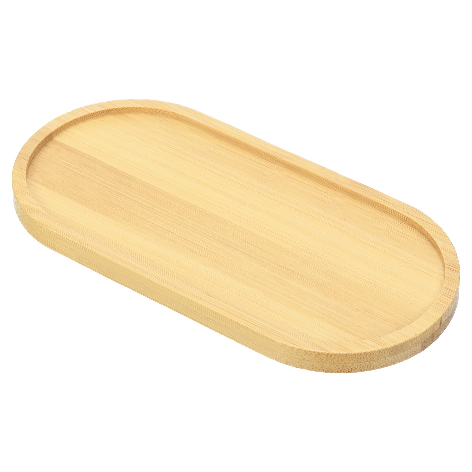 PATIKIL Plant Pot Saucer 7x3 Inch, Bamboo Oval Flower Drip Tray for Home Indoor