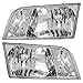 Headlights Headlamps Driver and Passenger Replacements for 1998-2011 Ford Crown Victoria 4W7Z 13008 A 4W7Z 13008 B primary