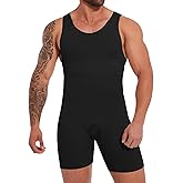 FlyJumper Men's Full Body Shaper Tummy Control Shapewear Slimming Compression Sleeveless Bodysuit Fajas Para Hombres