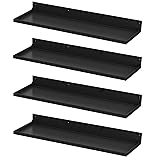 PEKGRIL 4 Pack Metal Floating Shelves, 17x6 Inch