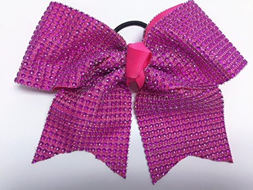 Cheerleader Hair Bows for Girls - Rhinestone Hair Bows and Bling Bling Hair Accessory