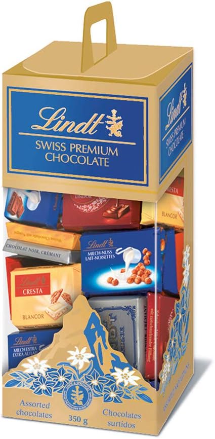 Chocolate Sortido com Recheio Cremoso Swiss Premium Caixa 350g Lindt
