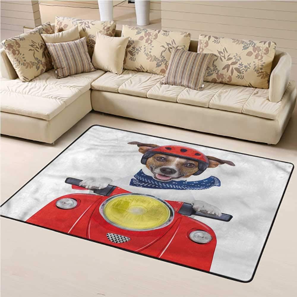 Area Rug Floor Mat Dog Driver Printing Rug Pads Puppy Pet