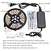 WenTop Led Strip Lights Kit DC12V Power Supply Waterproof SMD 5050 16.4 Ft (5M) 300leds RGB 60leds/m with 44key Ir Remote Controller for Kicthen Bedroom Sitting Room and Outdoor