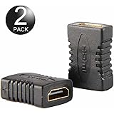 Ganvol (2er SET) HDMI zu HDMI Adapter Kupplung - HDMI Buchse auf HDMI Buchse, vergoldete Kontakte, 1080p Full HD