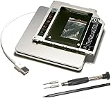 HDD/SSD SATA III caddy for Apple MacBook (Pro) replaces SuperDrive + slot-in USB case for SuperDrive - 9.5 mm (SATA - SATA) - TheNatural2020