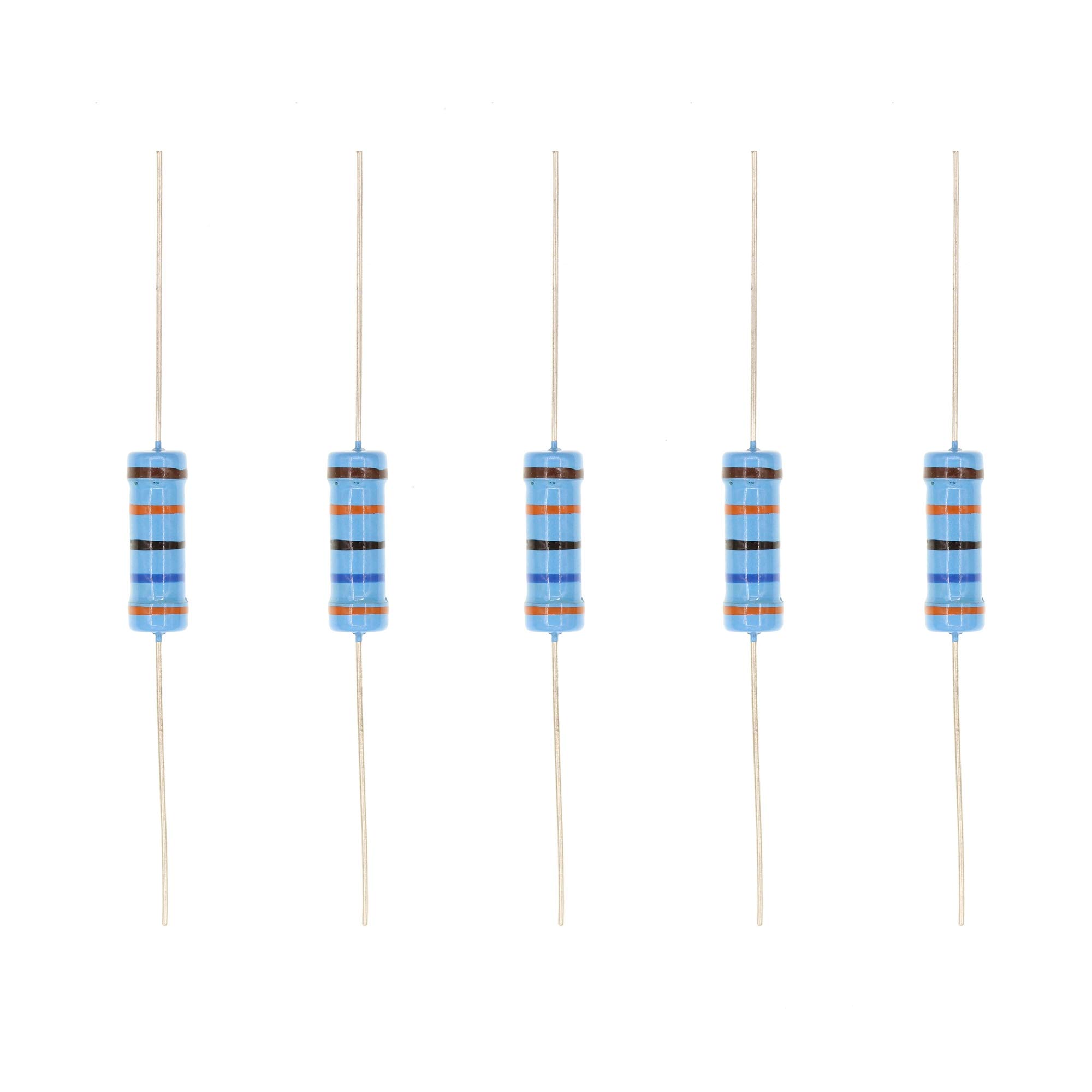 HUABAN 20PCS 3W 3 Watts 360K Ohm 1% Metal Film Resistor
