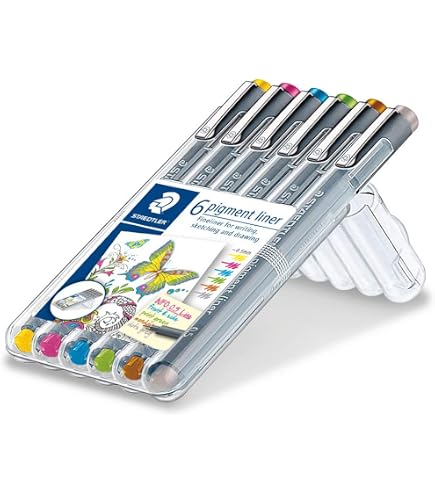 thumbnail image 2 of Staedtler Pigment Liner 0.2mm - Box Of 10 Black Waterproof Drawing Pens For Artists & Technical Work 2 of 12