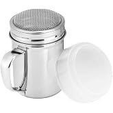 Accmor Powdered Sugar Shaker Duster, Cinnamon Shaker Flour Duster Sifter, Fine Mesh Stainless Steel Shaker for Sugar Flour Cocoa Coffee Bar, 6 Ounce, 1 Pack