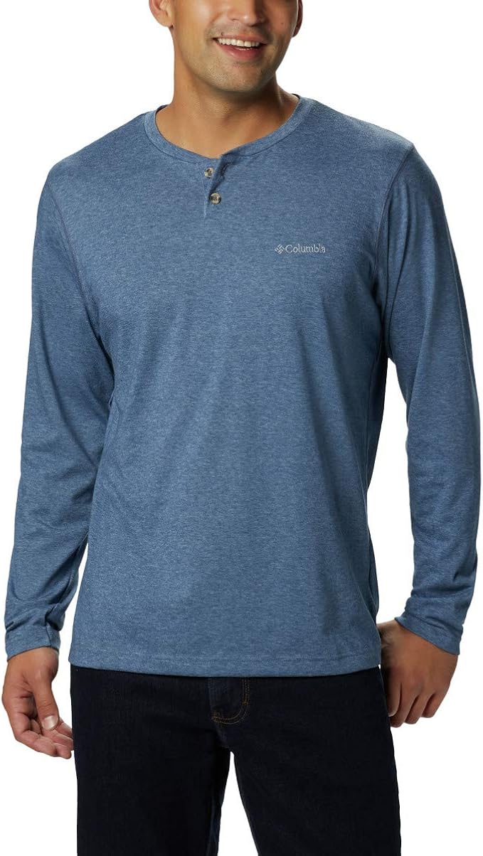 Columbia Hombre 1562851 Thistletown ParkTM Henley. Manga Larga Playera