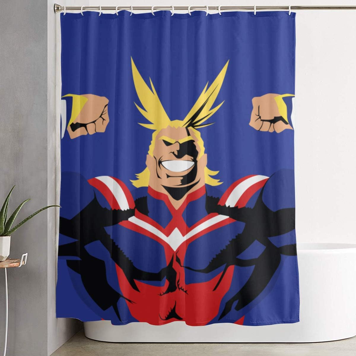Amazon Com Crk008 My Hero Academia All Might Anime Shower Curtain 59 X 70 In Kitchen Dining