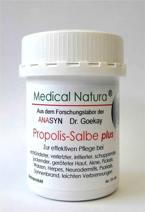 150ml Propolis Salbe plus, Creme, Aknesalbe / Aknecreme, Pickelsalbe, Herpessalbe, Warzensalbe, mit Propolis, Panthenol, Manu