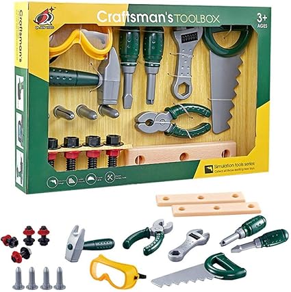 Amazon Co Jp 大工さんセット おもちゃ 工具セット ミニ作業台 知育玩具 ツールシリーズ おままごと ごっこ遊び クリスマス 対象年齢3歳 おもちゃ おもちゃ