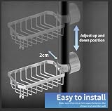 Bnimtm 2 Pcs Stainless Steel Shower Caddy 304 Soap Holder Rack Kitchen Taps view 6