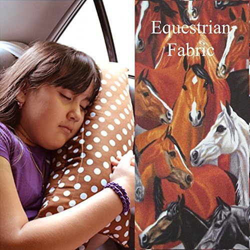 Travel Pillow Personalized Childrens Seatbelt Pillow-Equestrian Theme