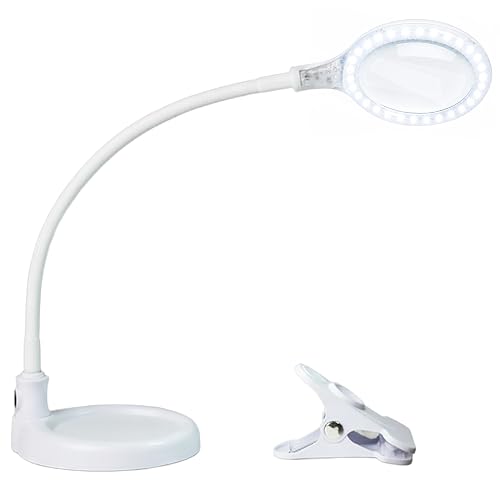Brightech LightView Pro Flex 2 in 1 Magnifying Desk Lamp, 1.75x Light ...