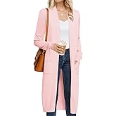 GRACE KARIN Women's 2026 Trendy Long Cardigans Sweater Lightweight Open Front Long Sleeve Maxi Duster Coats with Pockets