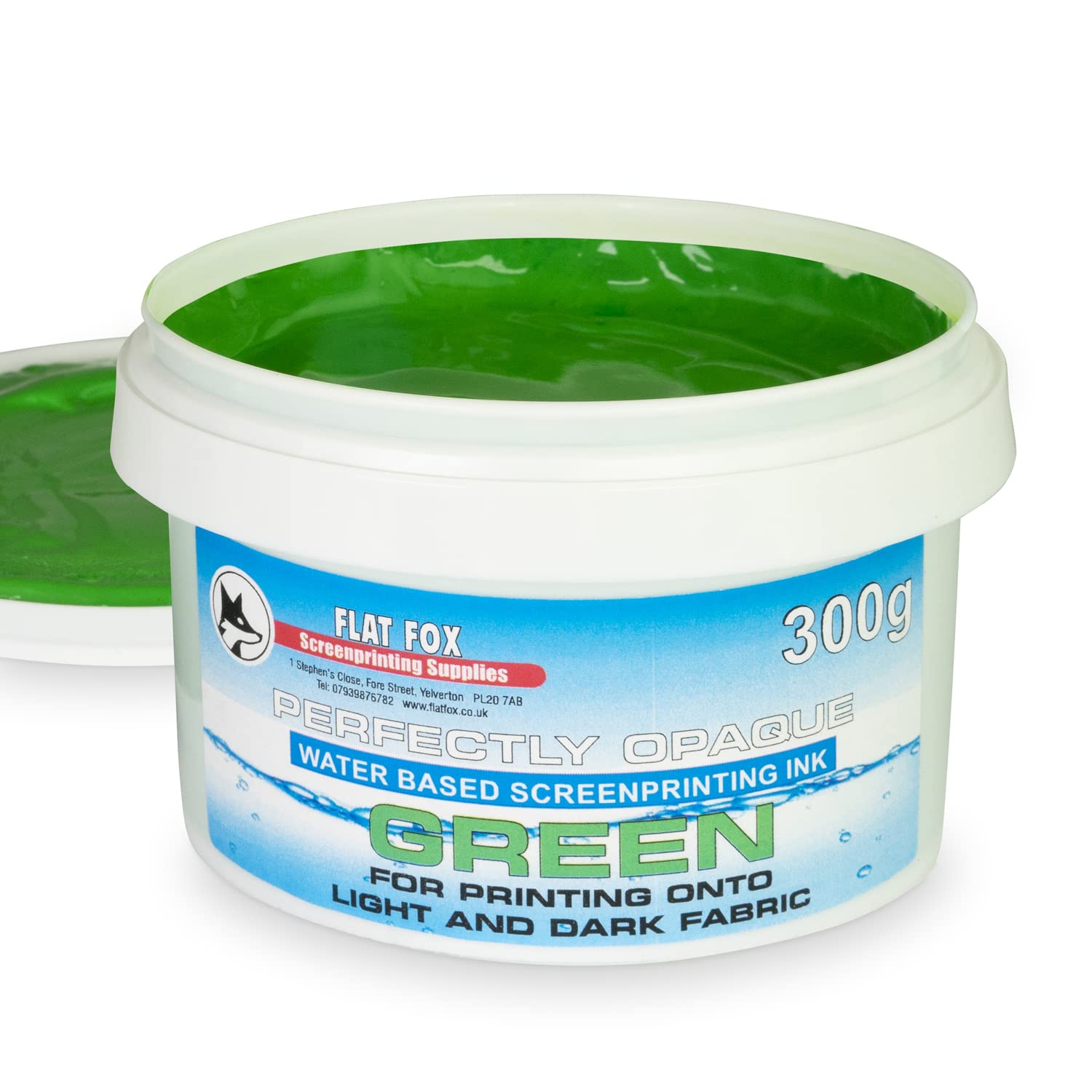 Flat Fox Screen Printing Opaque Water Based Fabric Inks (Green, 300g)…