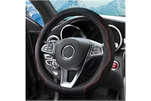 XINLIYA 14.5"-15" Car Steering Wheel Cover, Auto Interior Wheel Protector with Durable Soft Breathable Anti-Slip Linging Leat